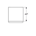 Mueble lateral Geberit Smyle Square con dos cajones: 45x60x47cm, Blanco